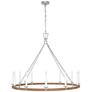Visual Comfort Signature Canada - CHC 5874PN/NRT - LED Chandelier - Darlana Wrapped - Polished Nickel and Natural Rattan