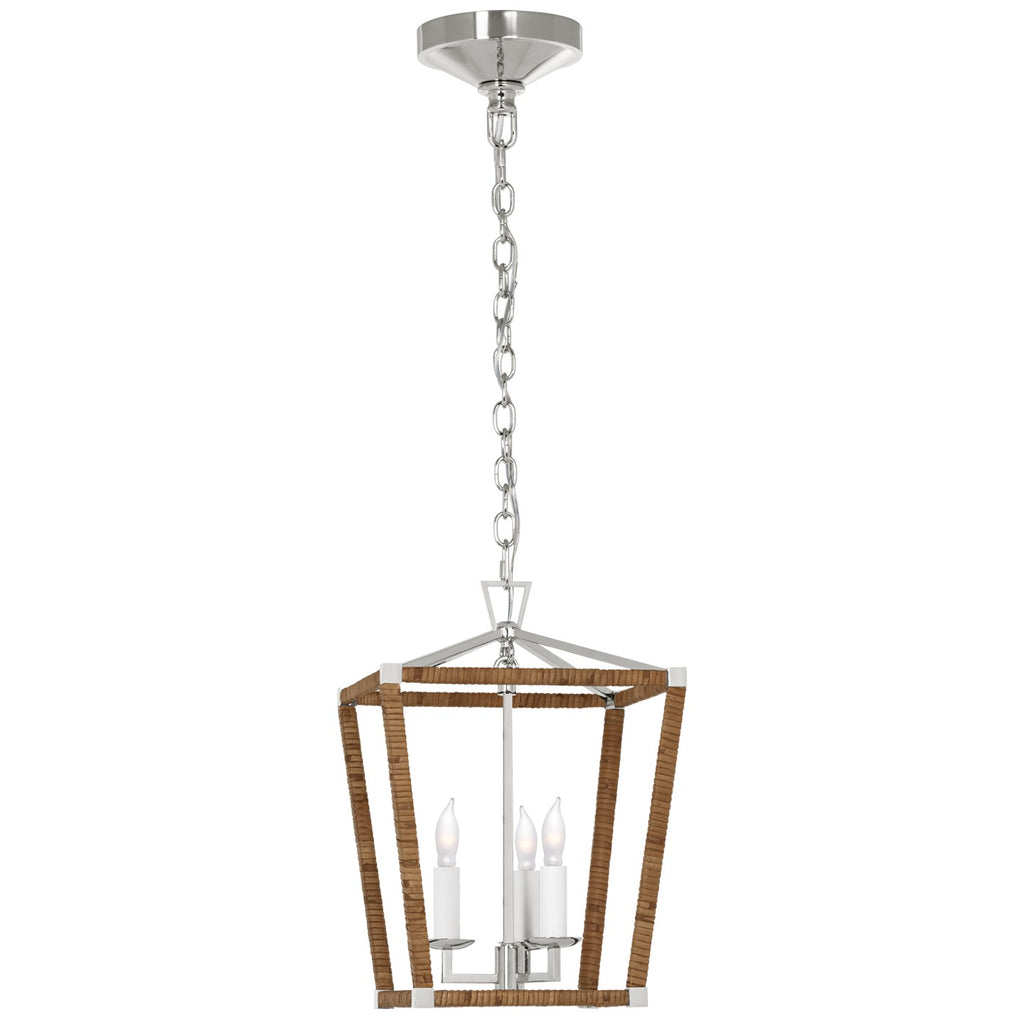 Visual Comfort Signature Canada - CHC 5875PN/NRT - LED Lantern - Darlana Wrapped - Polished Nickel and Natural Rattan