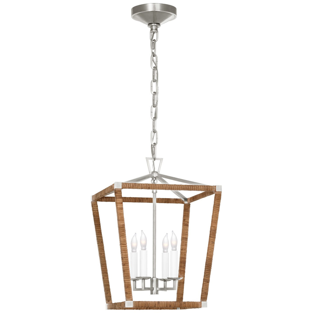 Visual Comfort Signature Canada - CHC 5876PN/NRT - LED Lantern - Darlana Wrapped - Polished Nickel and Natural Rattan