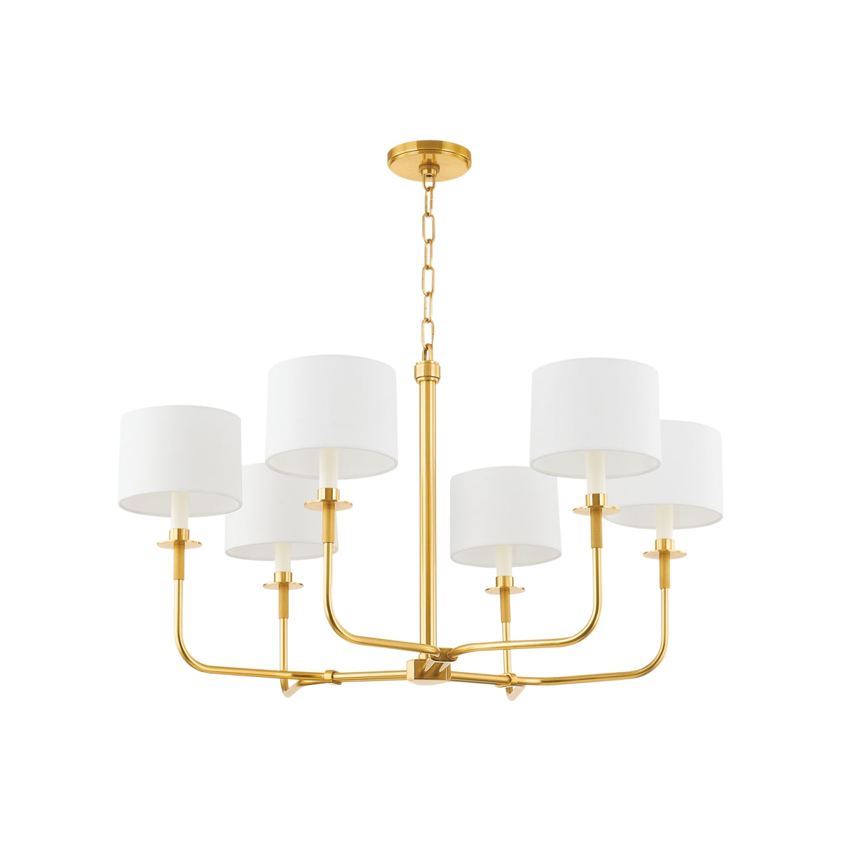 Hudson Valley Canada - 9136-AGB - Six Light Chandelier - Paramus - Aged Brass