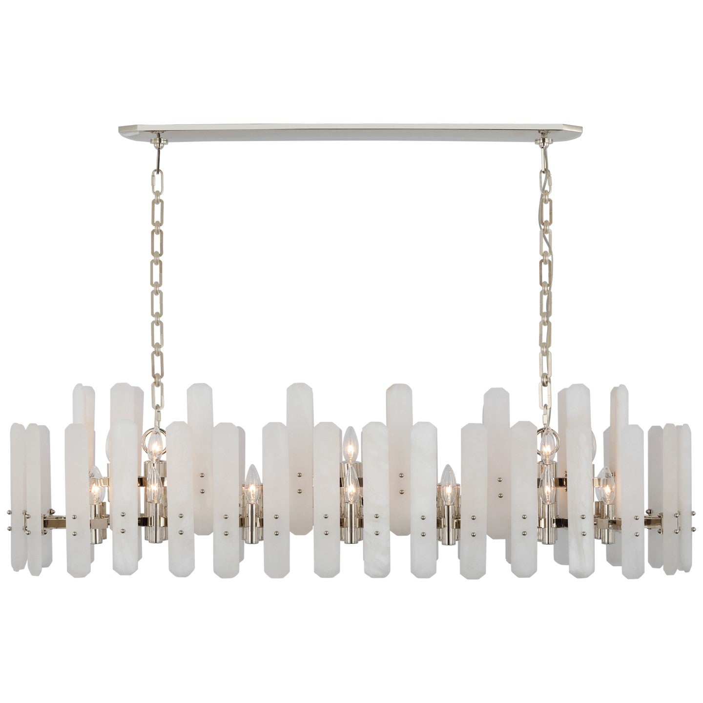 Visual Comfort Signature Canada - ARN 5127PN-ALB - 24 Light Linear Chandelier - Bonnington - Polished Nickel