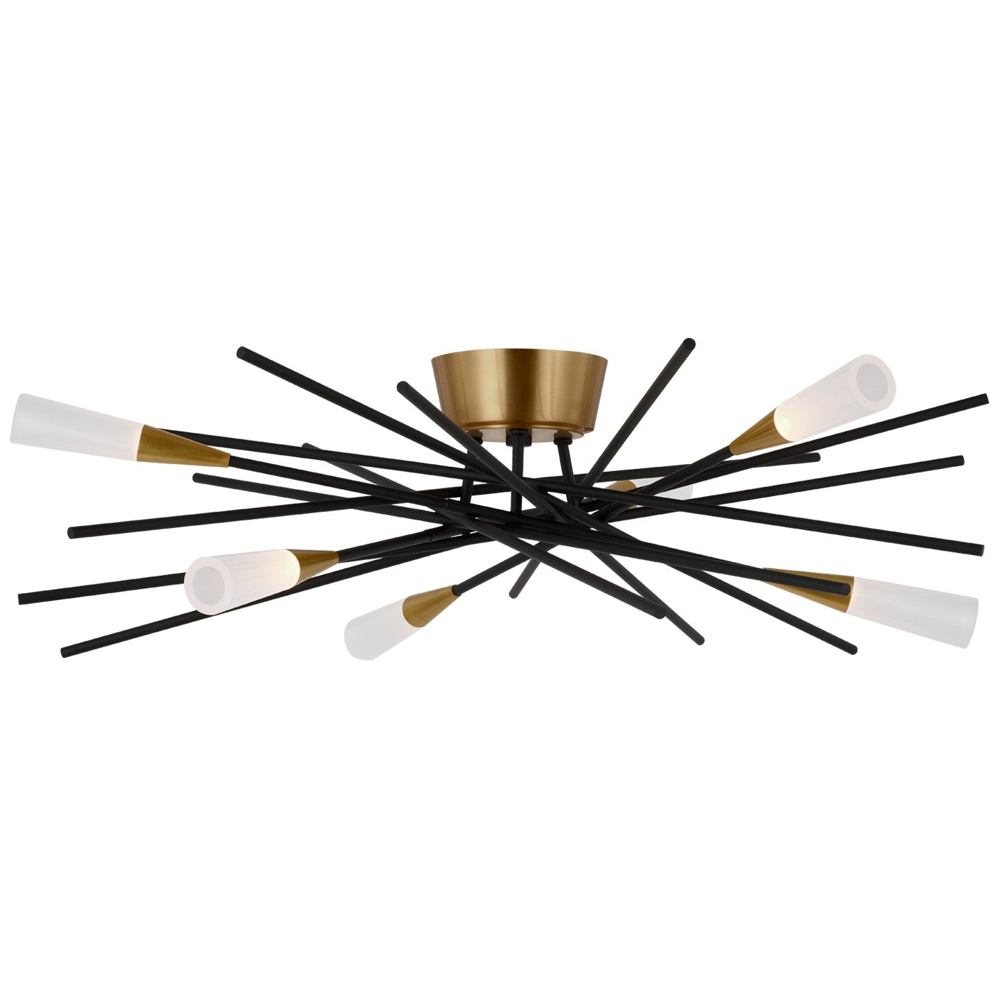 Visual Comfort Signature Canada - CHC 4620BLK - LED Flush Mount - Stellar - Matte Black and Antique Brass
