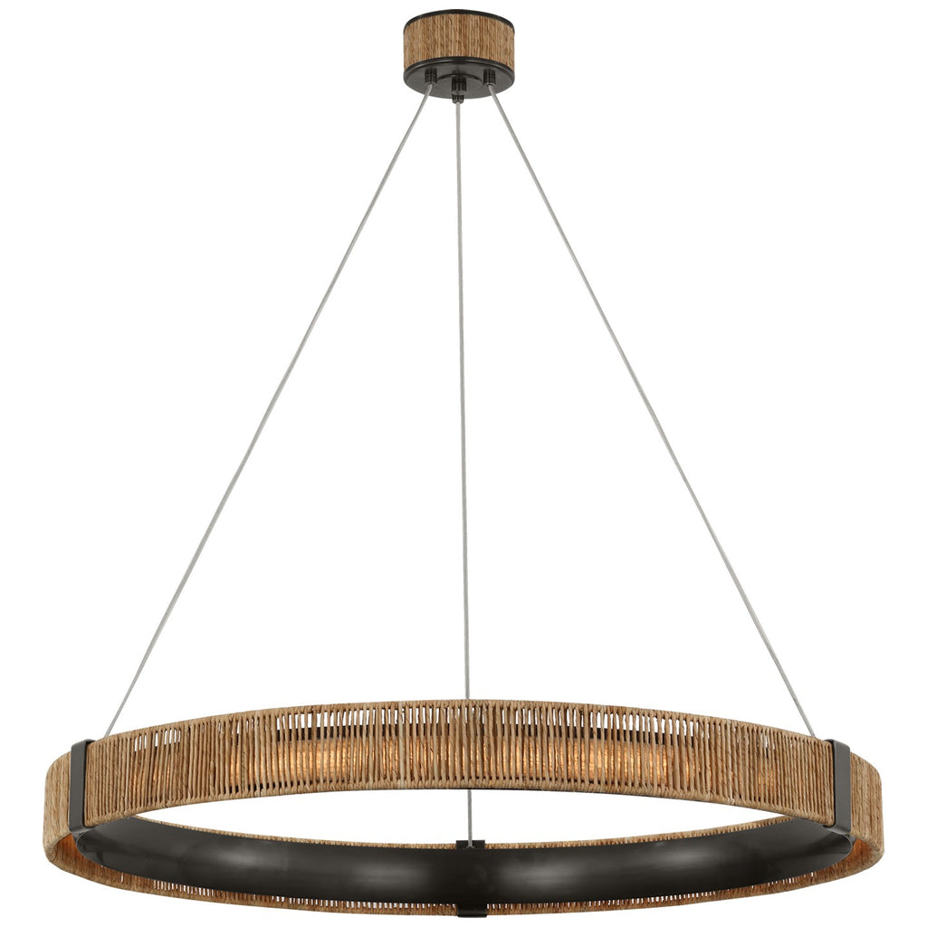 Visual Comfort Signature Canada - CHC 5040BZ/NAB - LED Chandelier - Kayden - Bronze and Natural Abaca