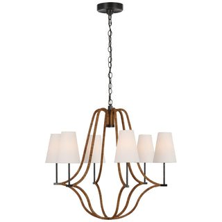 Visual Comfort Signature Canada - CHC 5581BZ/NRT-L - LED Chandelier - Biscayne - Bronze and Natural Rattan