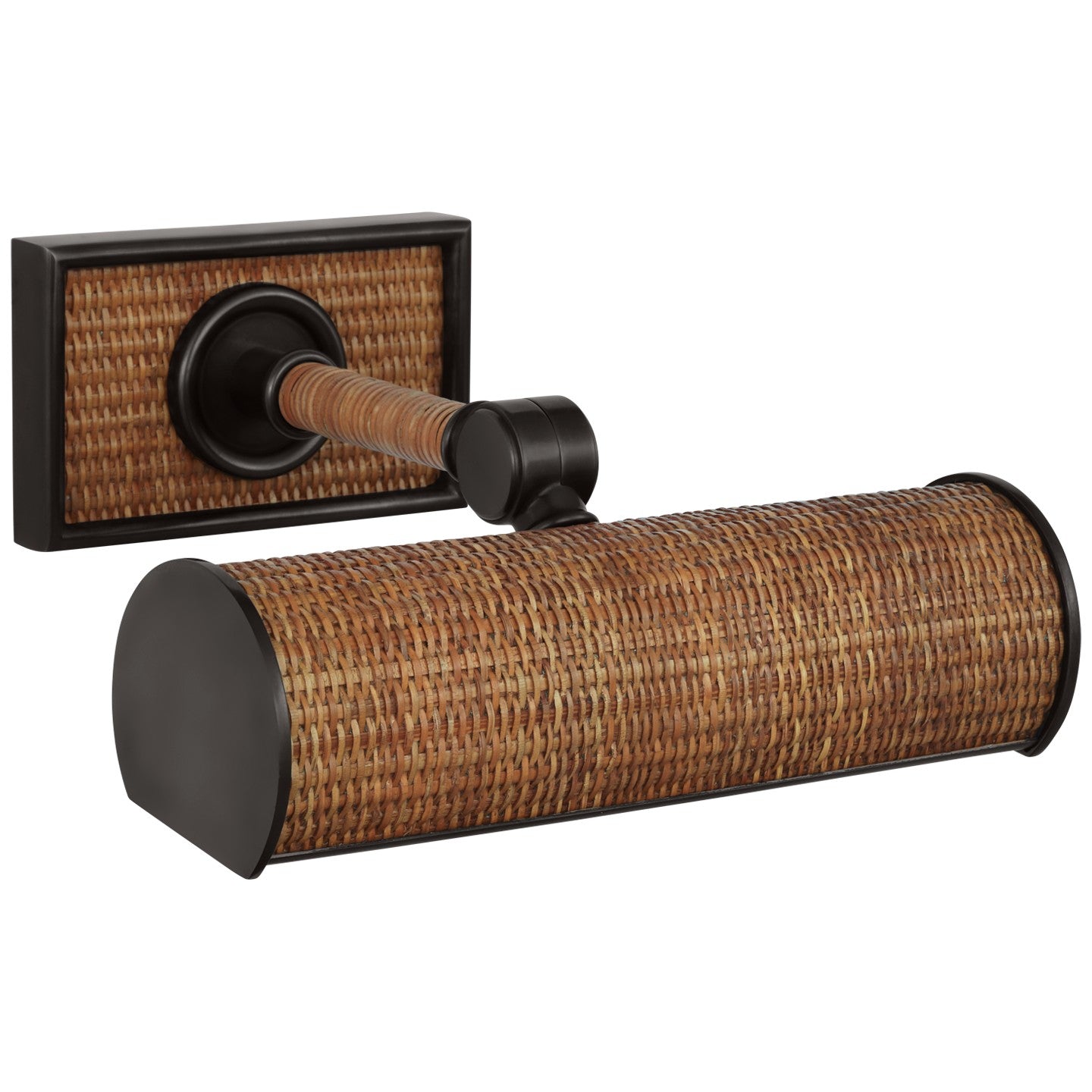 Visual Comfort Signature Canada - CHD 2580BZ/NRT - LED Picture Light - Halwell - Bronze and Natural Woven Rattan