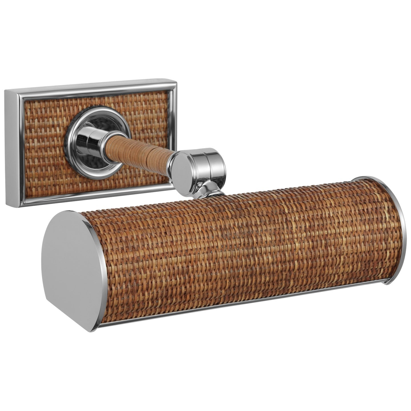 Visual Comfort Signature Canada - CHD 2580PN/NRT - LED Picture Light - Halwell - Polished Nickel and Natural Woven Rattan