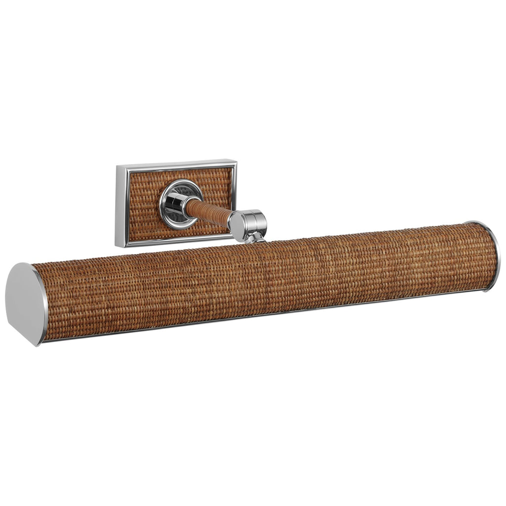 Visual Comfort Signature Canada - CHD 2583PN/NRT - LED Picture Light - Halwell - Polished Nickel and Natural Woven Rattan