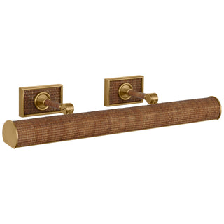 Visual Comfort Signature Canada - CHD 2585AB/NRT - LED Picture Light - Halwell - Antique-Burnished Brass and Natural Woven Rattan