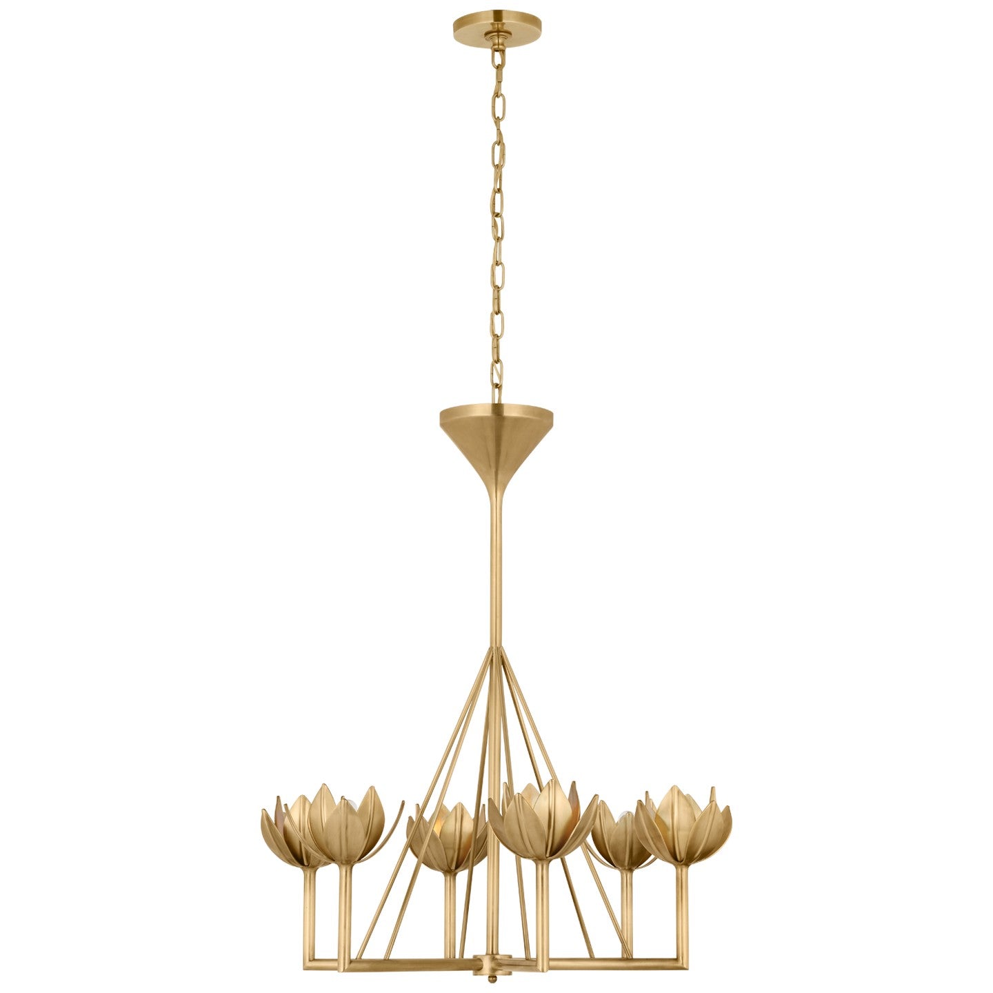 Visual Comfort Signature Canada - JN 5003AB - Six Light Chandelier - Alberto - Antique-Burnished Brass