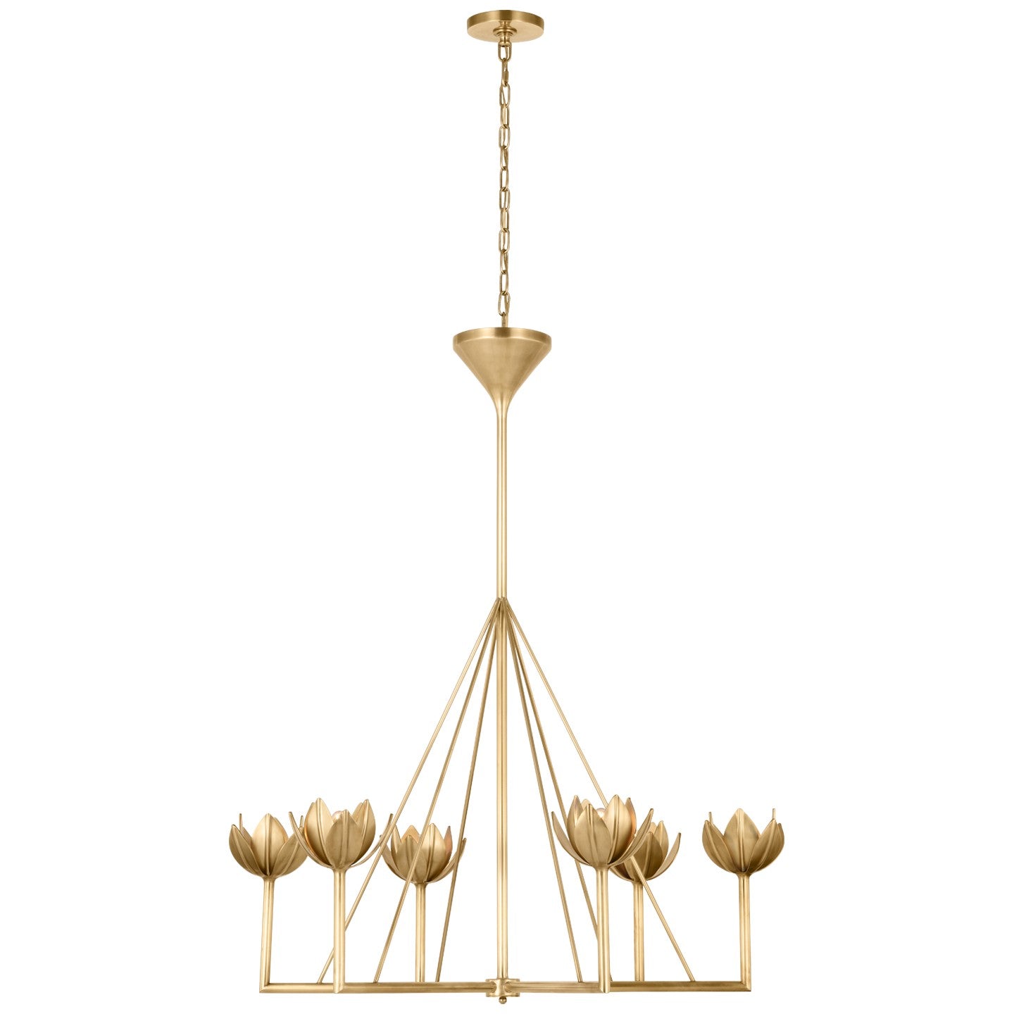 Visual Comfort Signature Canada - JN 5004AB - Six Light Chandelier - Alberto - Antique-Burnished Brass