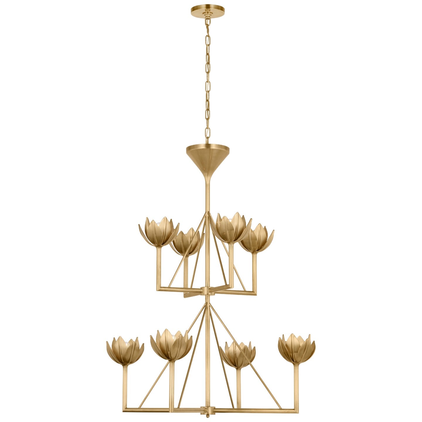 Visual Comfort Signature Canada - JN 5005AB - Eight Light Chandelier - Alberto - Antique-Burnished Brass
