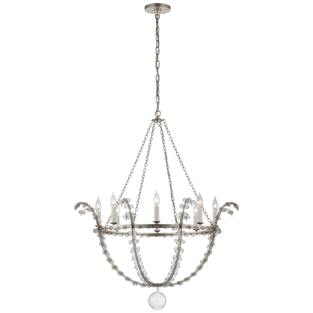 Visual Comfort Signature Canada - JN 5150BSL/CG - LED Chandelier - Alonzo - Burnished Silver Leaf and Clear Glass