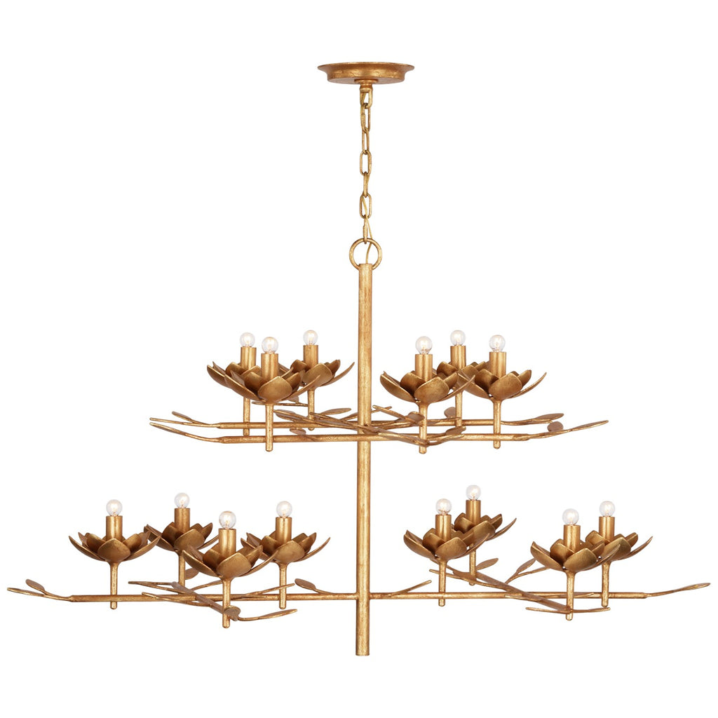 Visual Comfort Signature Canada - JN 5160AGL - LED Chandelier - Clementine - Antique Gold Leaf
