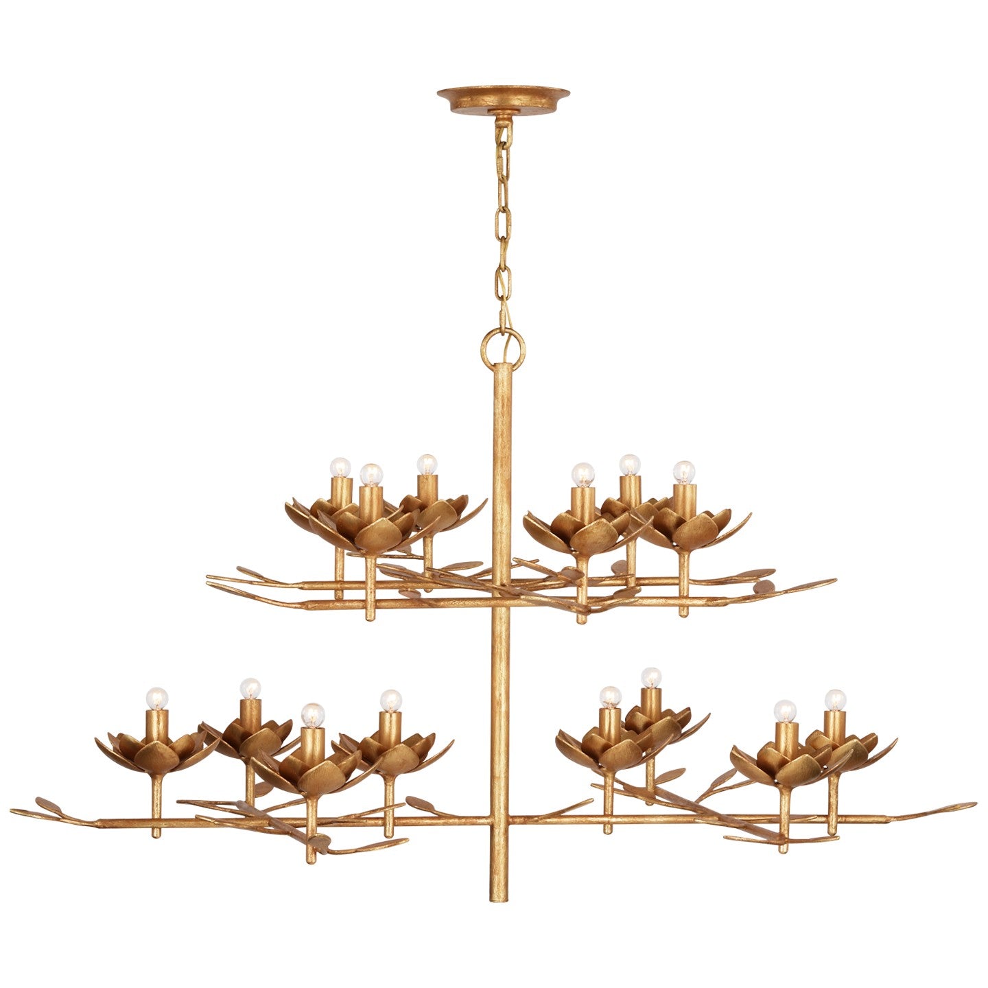Visual Comfort Signature Canada - JN 5160AGL - LED Chandelier - Clementine - Antique Gold Leaf