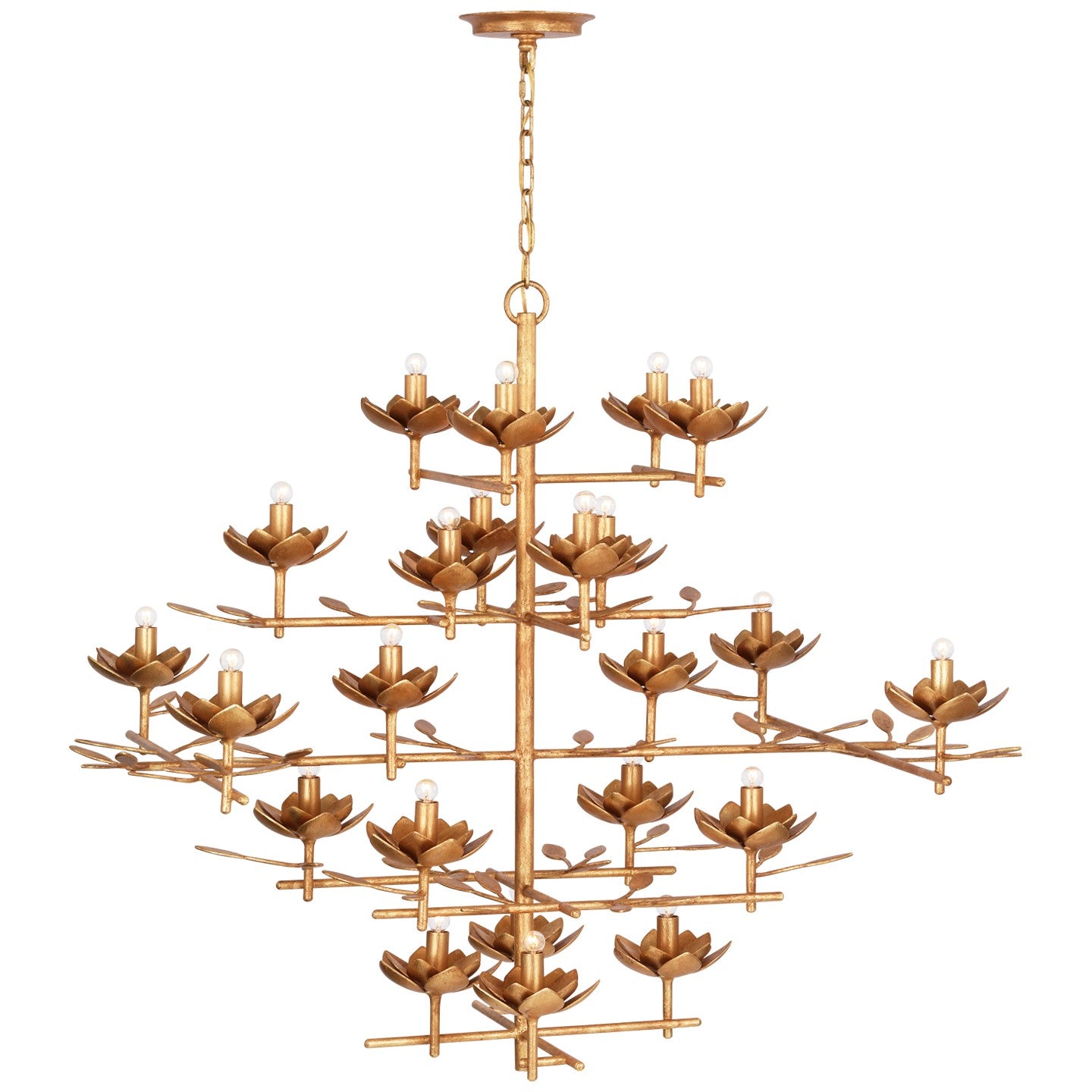 Visual Comfort Signature Canada - JN 5162AGL - LED Chandelier - Clementine - Antique Gold Leaf