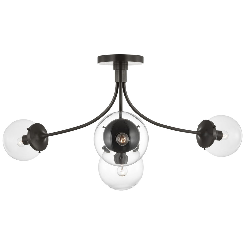 Visual Comfort Signature Canada - KS 4009BZ-CG - LED Semi-Flush Mount - Prescott - Bronze