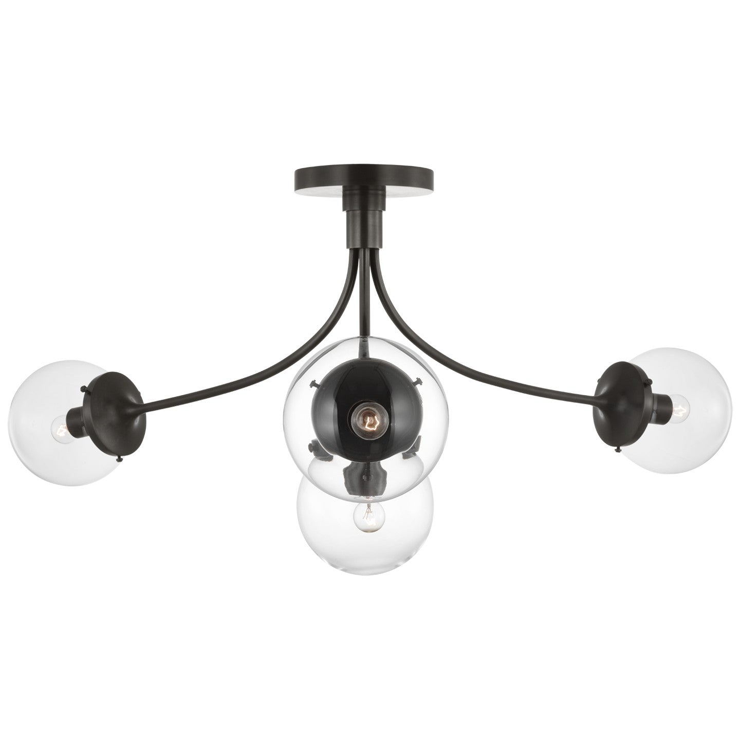 Visual Comfort Signature Canada - KS 4009BZ-CG - LED Semi-Flush Mount - Prescott - Bronze