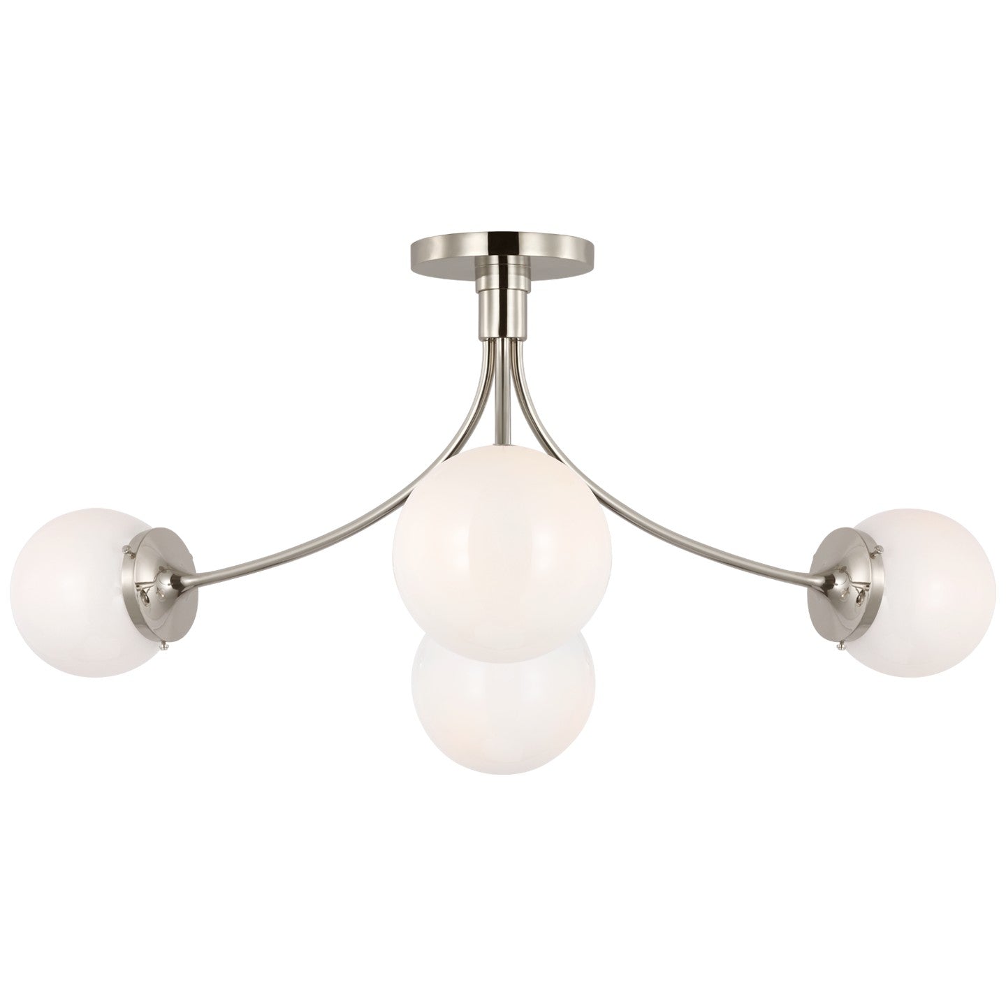 Visual Comfort Signature Canada - KS 4009PN-WG - LED Semi-Flush Mount - Prescott - Polished Nickel