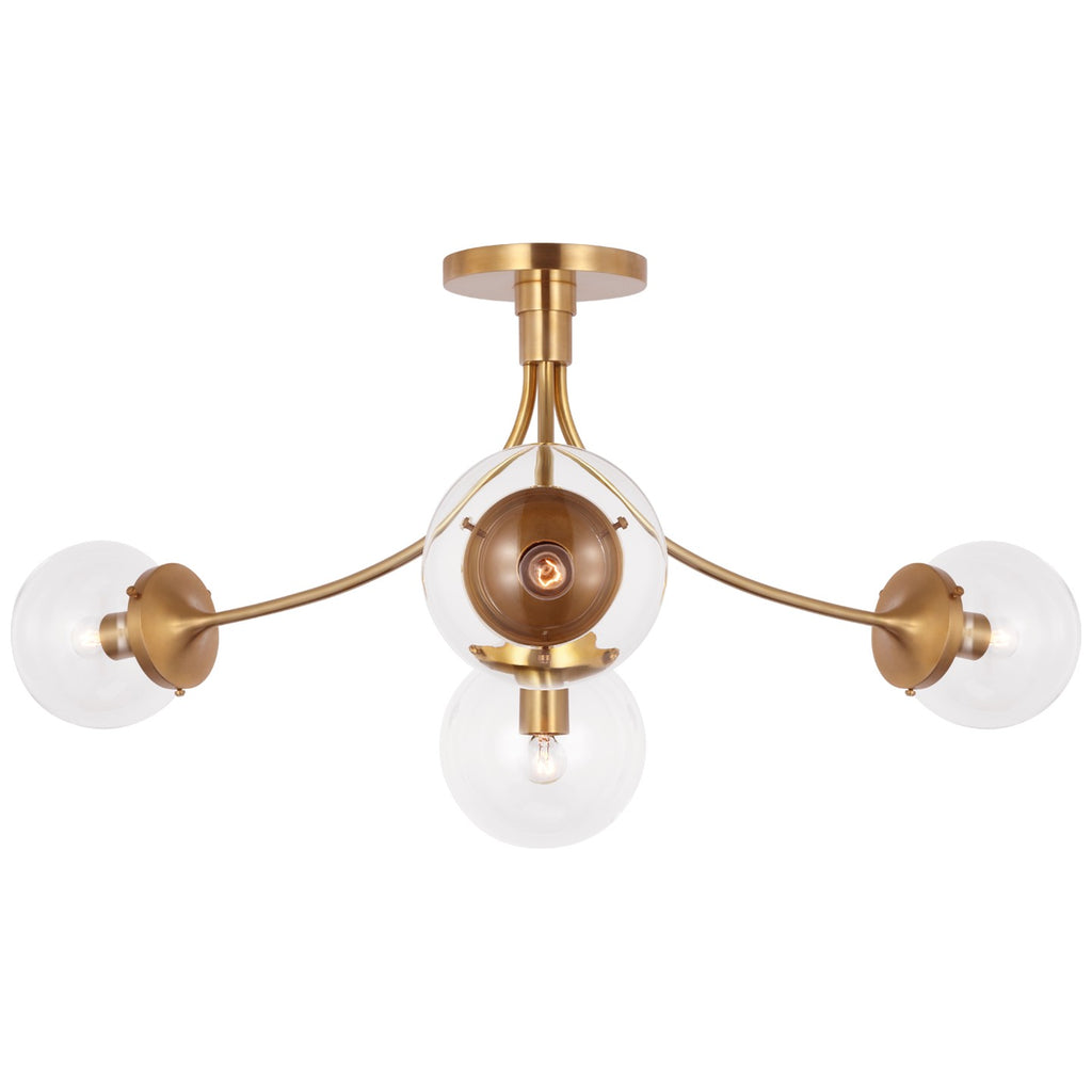 Visual Comfort Signature Canada - KS 4009SB-CG - LED Semi-Flush Mount - Prescott - Soft Brass