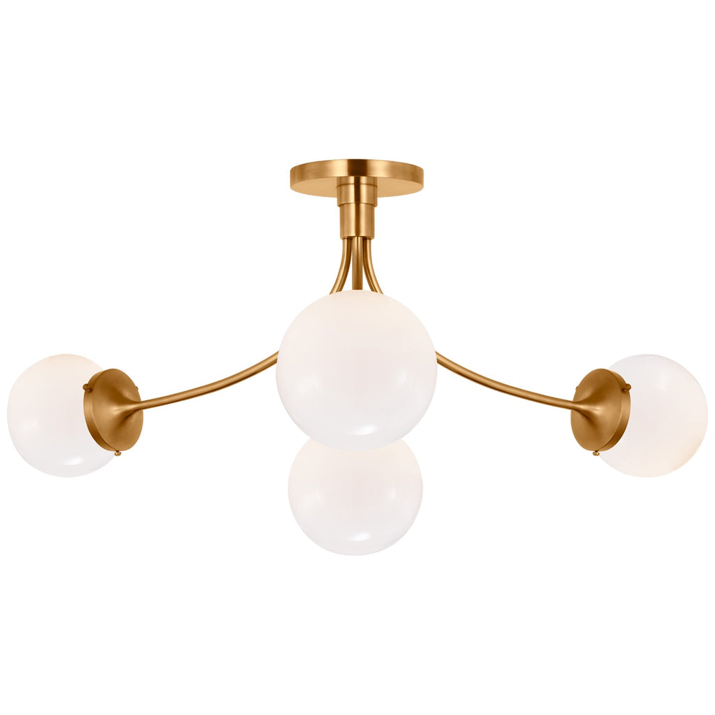 Visual Comfort Signature Canada - KS 4009SB-WG - LED Semi-Flush Mount - Prescott - Soft Brass