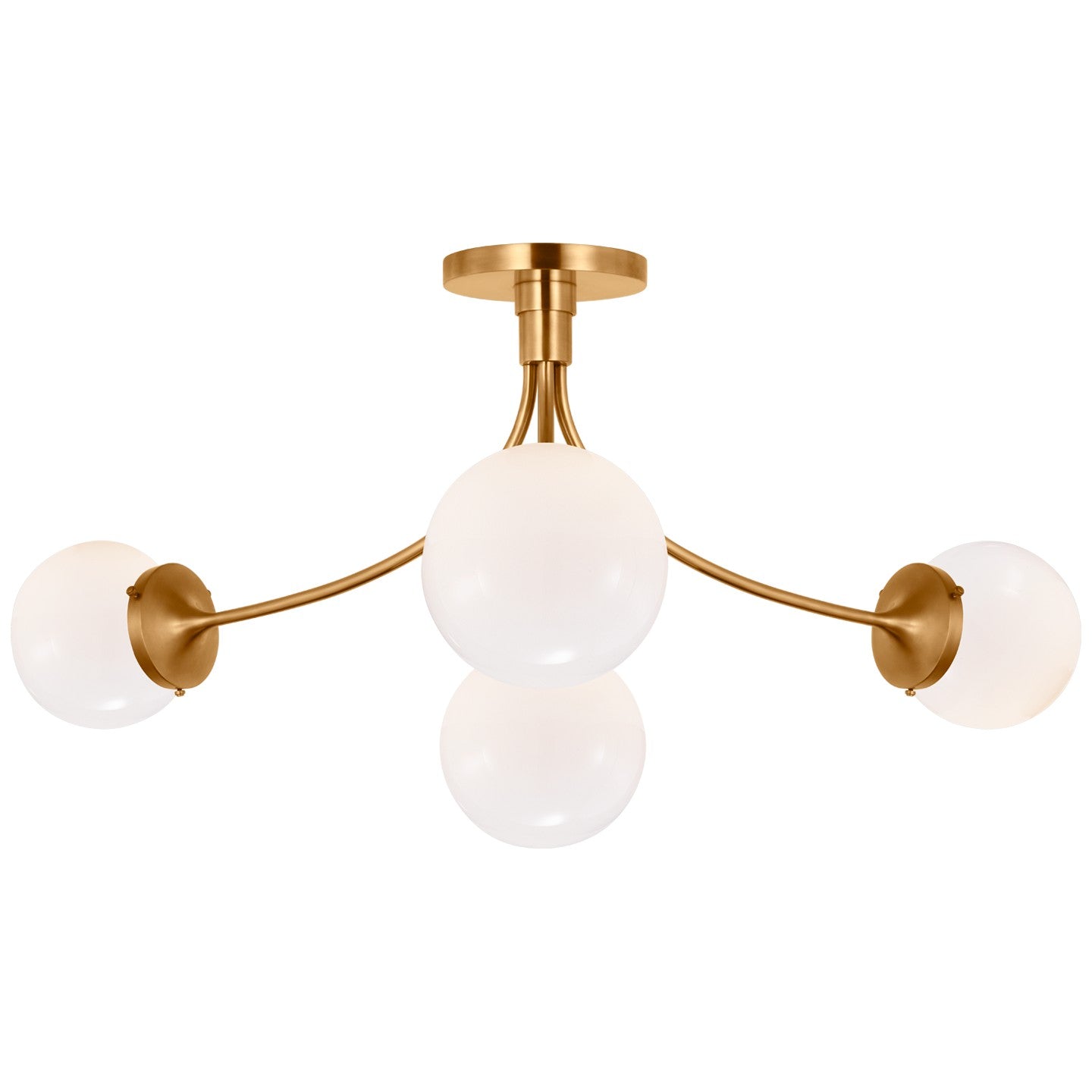 Visual Comfort Signature Canada - KS 4009SB-WG - LED Semi-Flush Mount - Prescott - Soft Brass