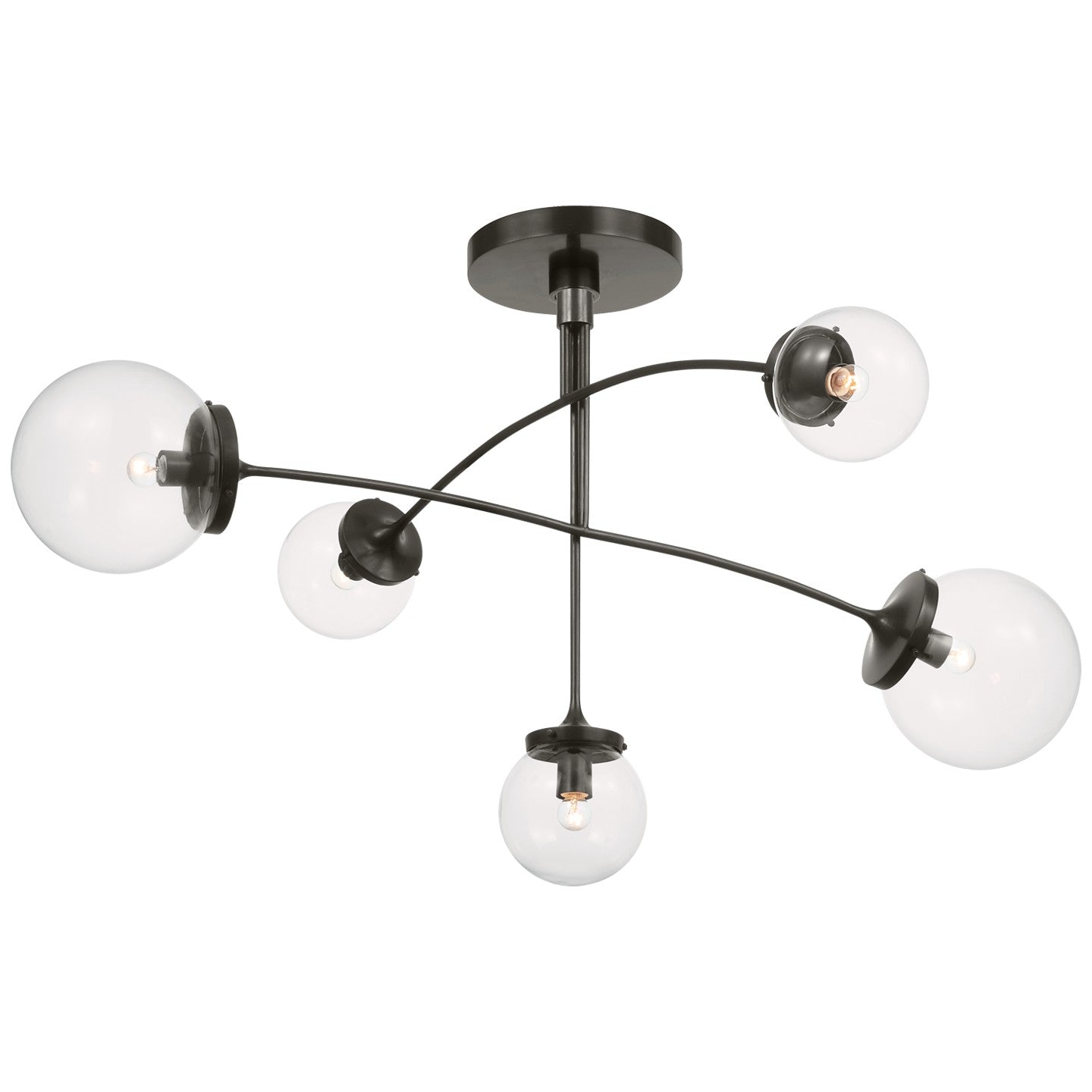 Visual Comfort Signature Canada - KS 5403BZ-CG - Five Light Chandelier - Prescott - Bronze