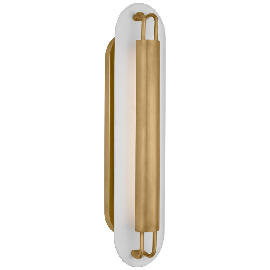 Visual Comfort Signature Canada - KW 2506AB/WHT - LED Wall Sconce - Teline - Antique-Burnished Brass and Matte White