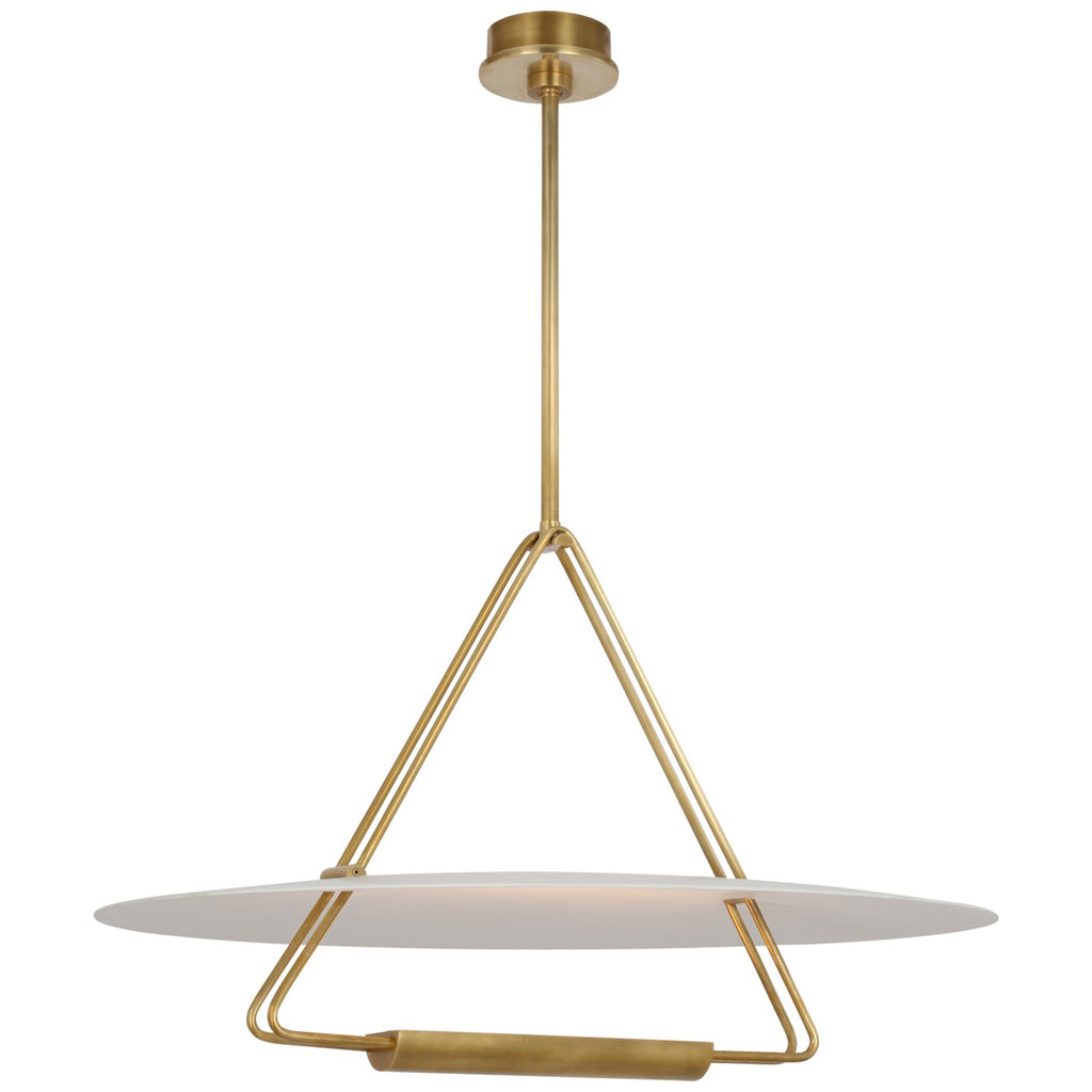 Visual Comfort Signature Canada - KW 5105AB/WHT - LED Chandelier - Teline - Antique-Burnished Brass and Matte White