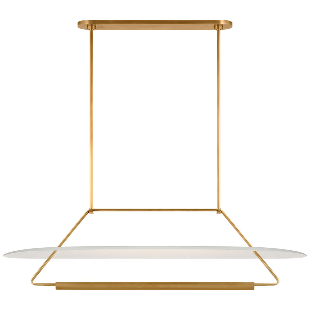 Visual Comfort Signature Canada - KW 5107AB/WHT - LED Linear Pendant - Teline - Antique-Burnished Brass and Matte White