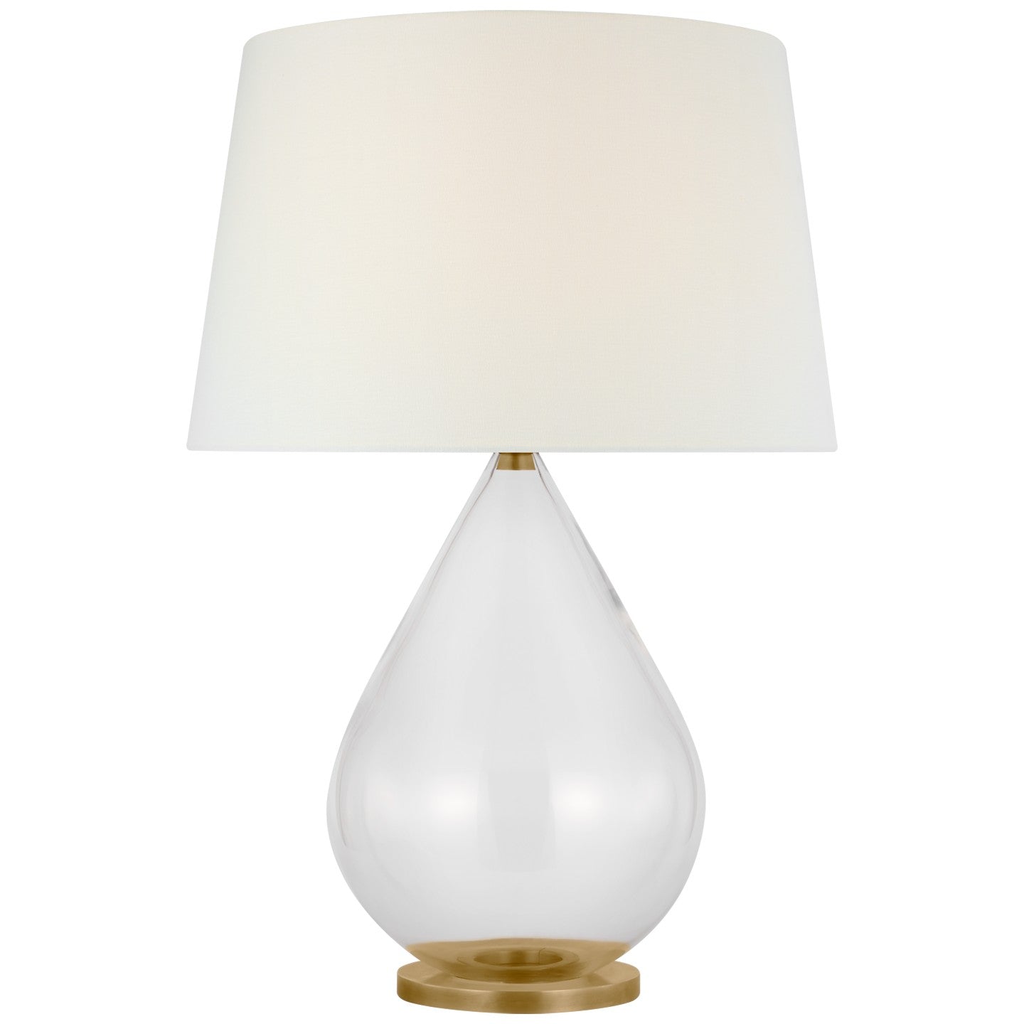 Visual Comfort Signature Canada - PCD 3180CG/HAB-L - LED Table Lamp - Vosges - Clear Glass and Hand-Rubbed Antique Brass