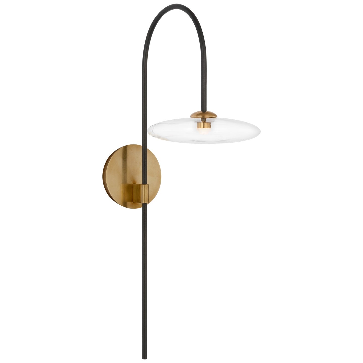 Visual Comfort Signature Canada - S 2692AI/HAB-CG - LED Wall Sconce - Calvino - Aged Iron and Hand-Rubbed Antique Brass