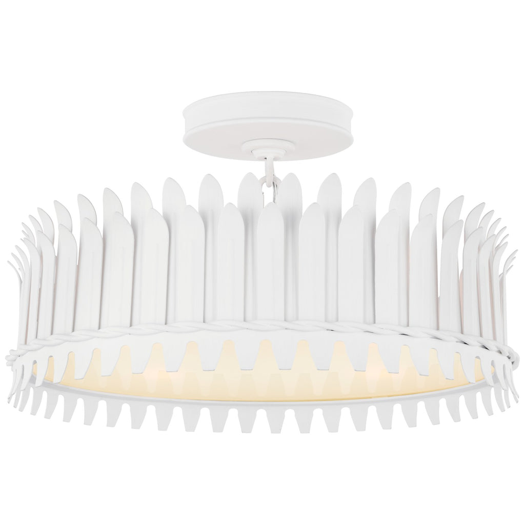 Visual Comfort Signature Canada - SK 4206PW - LED Semi-Flush Mount - Leslie - Plaster White