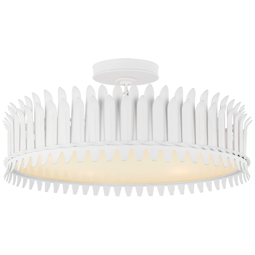 Visual Comfort Signature Canada - SK 4207PW - LED Semi-Flush Mount - Leslie - Plaster White