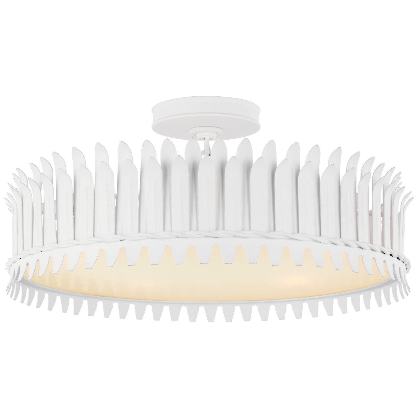 Visual Comfort Signature Canada - SK 4207PW - LED Semi-Flush Mount - Leslie - Plaster White