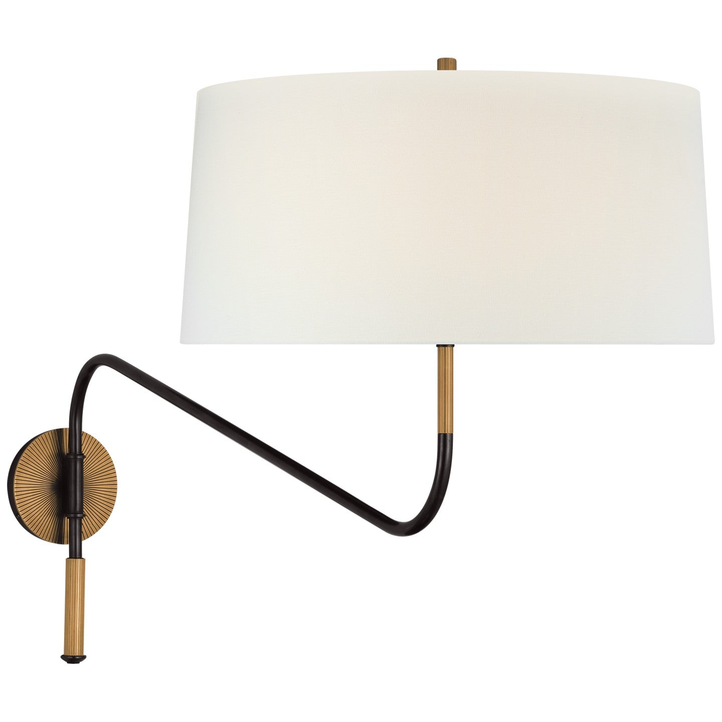 Visual Comfort Signature Canada - TOB 2350BZ/HAB-L - LED Swinging Wall Light - Canto - Bronze and Brass