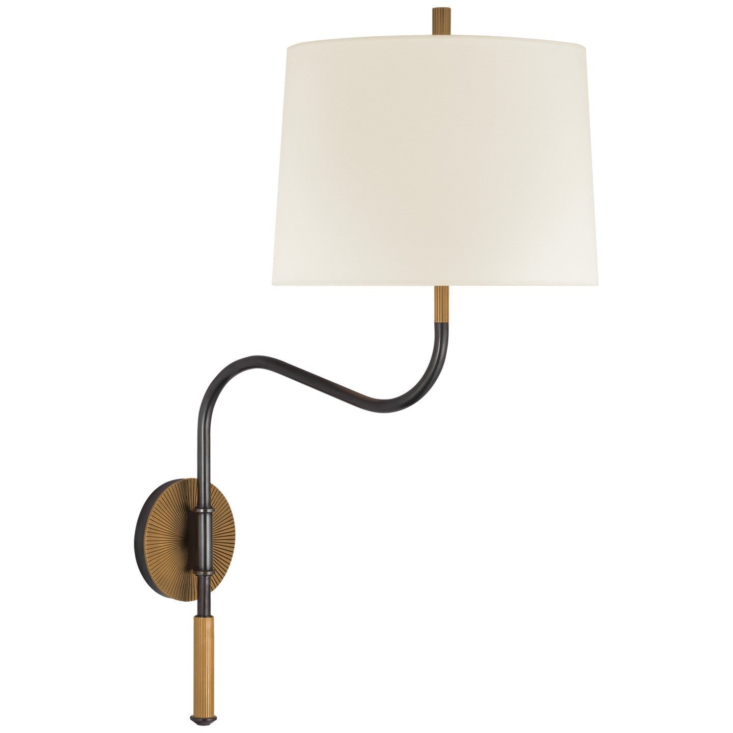 Visual Comfort Signature Canada - TOB 2351BZ/HAB-L - LED Swinging Wall Light - Canto - Bronze and Brass