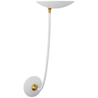 Visual Comfort Signature Canada - TOB 2783WHT/HAB - LED Wall Sconce - Keira - Matte White and Hand-Rubbed Antique Brass