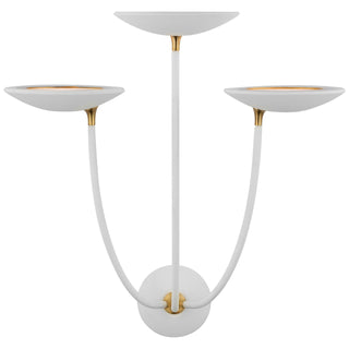 Visual Comfort Signature Canada - TOB 2785WHT/HAB - LED Wall Sconce - Keira - Matte White and Hand-Rubbed Antique Brass