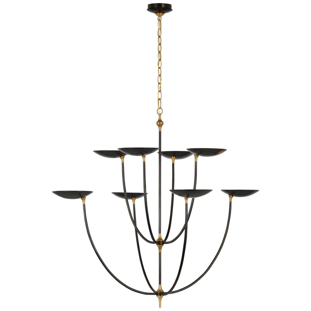 Visual Comfort Signature Canada - TOB 5785BZ/HAB - LED Chandelier - Keira - Bronze and Hand-Rubbed Antique Brass