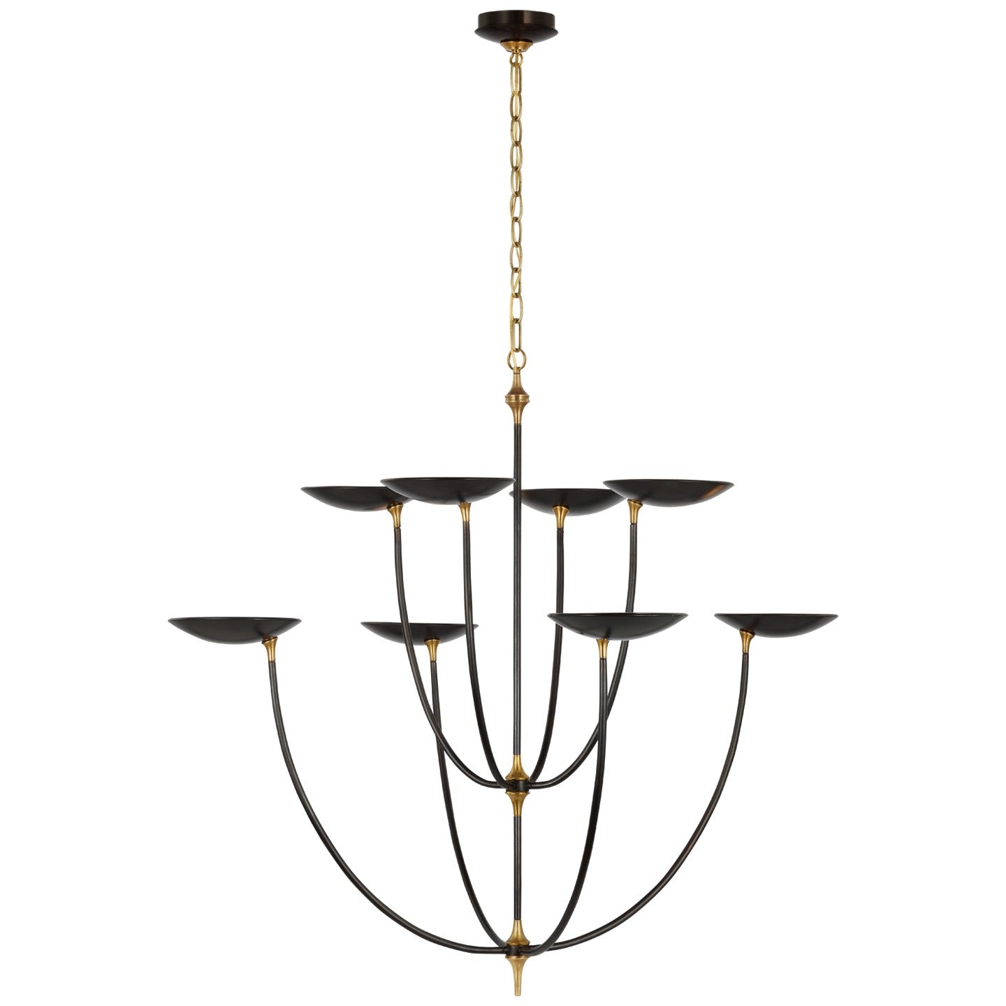 Visual Comfort Signature Canada - TOB 5785BZ/HAB - LED Chandelier - Keira - Bronze and Hand-Rubbed Antique Brass