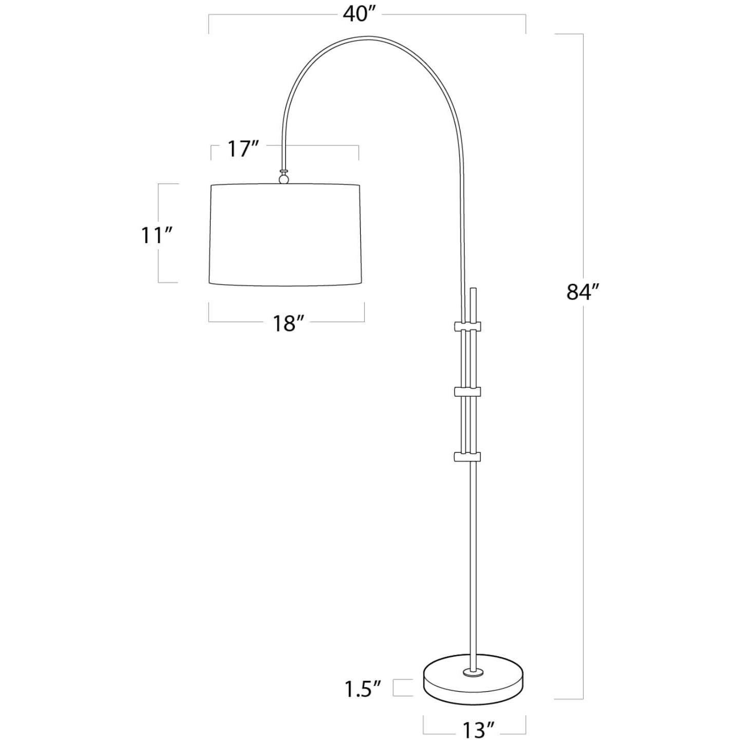 Arc Floor Lamp With Fabric Shade