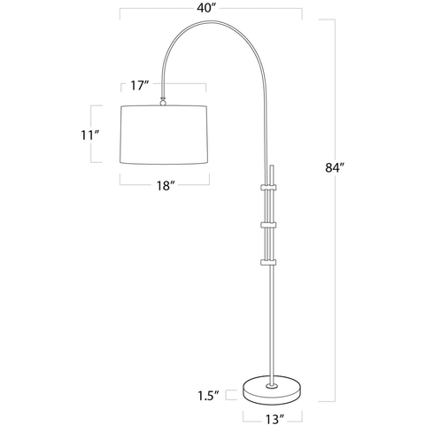 Arc Floor Lamp With Fabric Shade