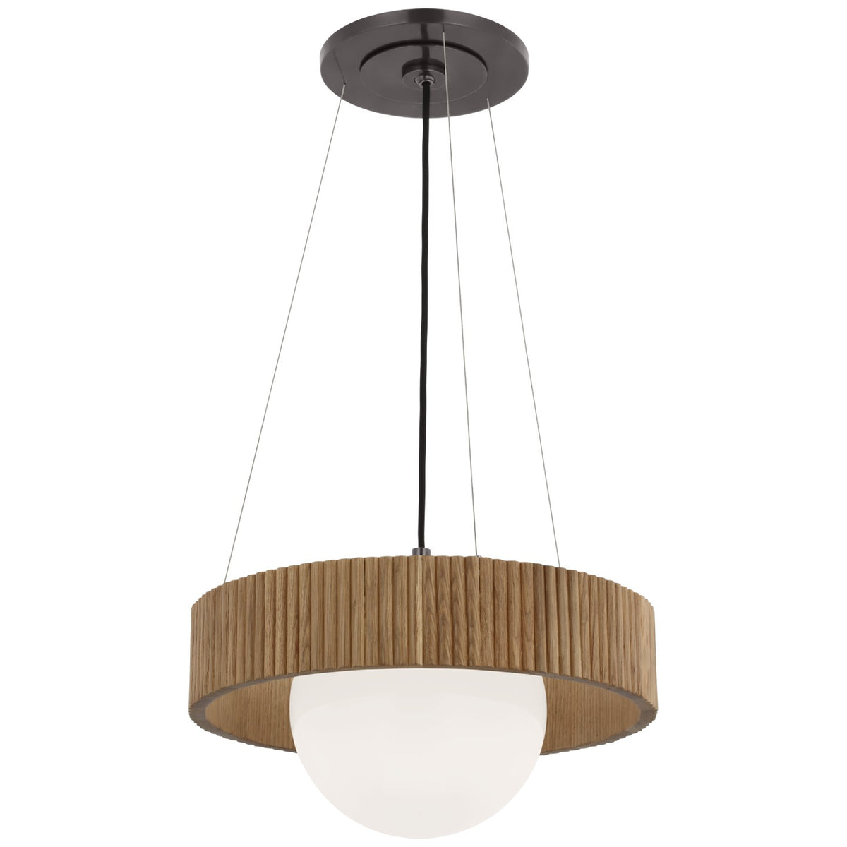 Visual Comfort Signature Canada - WS 5000BZ/NO-WG - LED Chandelier - Arena - Bronze and White Glass