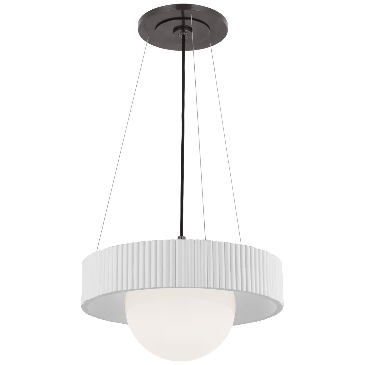Visual Comfort Signature Canada - WS 5000BZ/WHT-WG - LED Chandelier - Arena - Bronze and White Glass