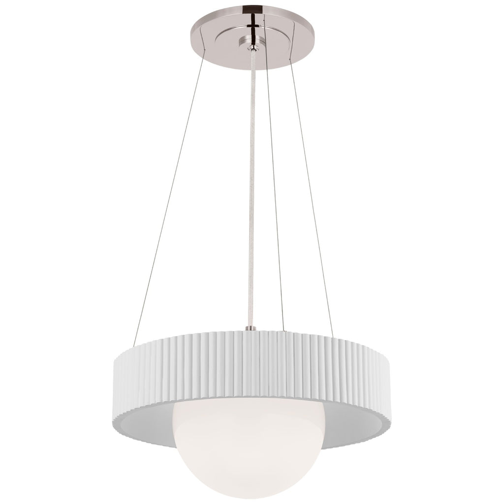 Visual Comfort Signature Canada - WS 5000PN/WHT-WG - LED Chandelier - Arena - Polished Nickel and White Glass