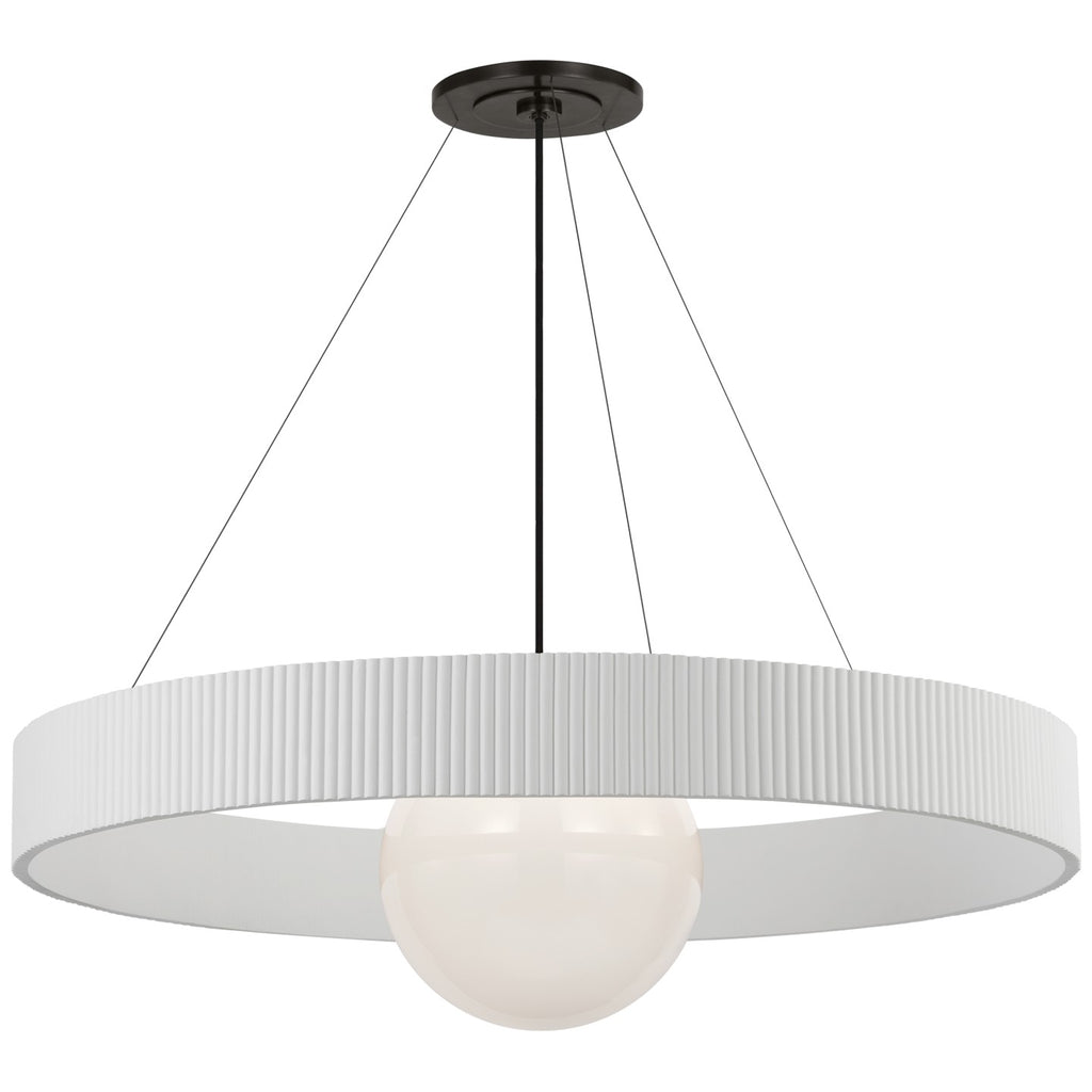 Visual Comfort Signature Canada - WS 5001BZ/WHT-WG - LED Chandelier - Arena - Bronze and White Glass