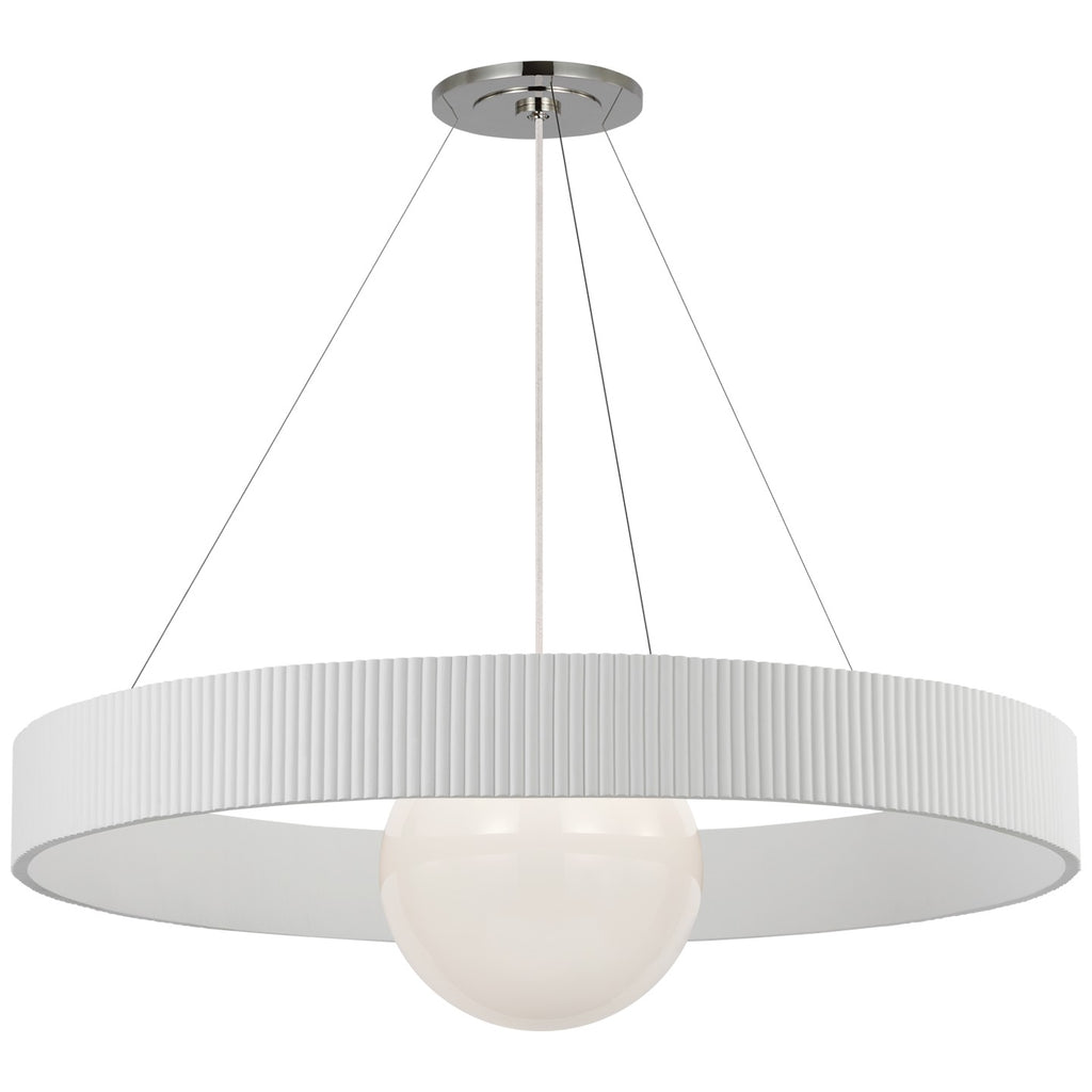 Visual Comfort Signature Canada - WS 5001PN/WHT-WG - LED Chandelier - Arena - Polished Nickel and White Glass