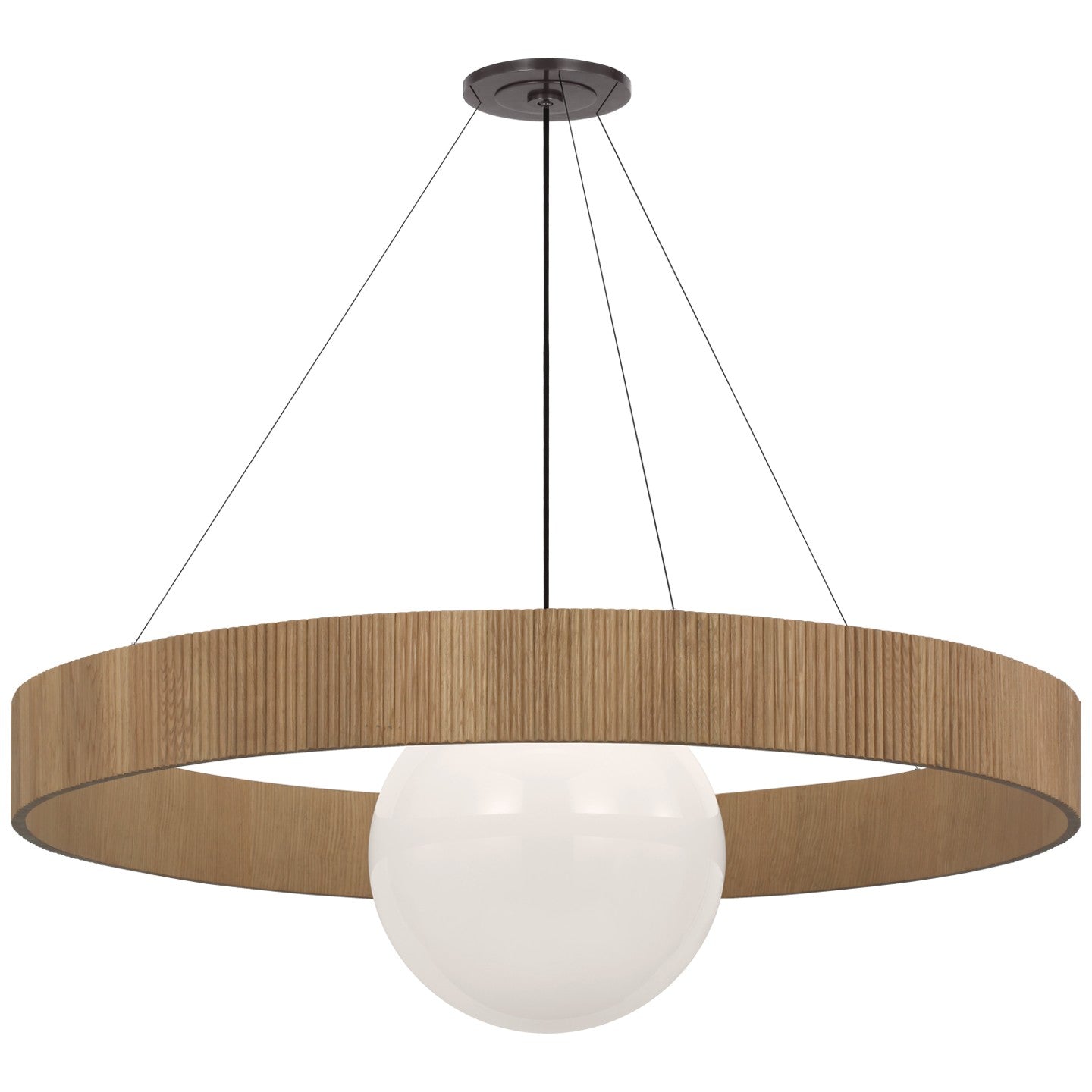 Visual Comfort Signature Canada - WS 5002BZ/NO-WG - LED Chandelier - Arena - Bronze and White Glass