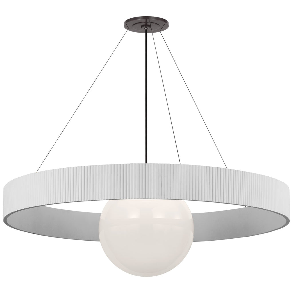 Visual Comfort Signature Canada - WS 5002BZ/WHT-WG - LED Chandelier - Arena - Bronze and White Glass