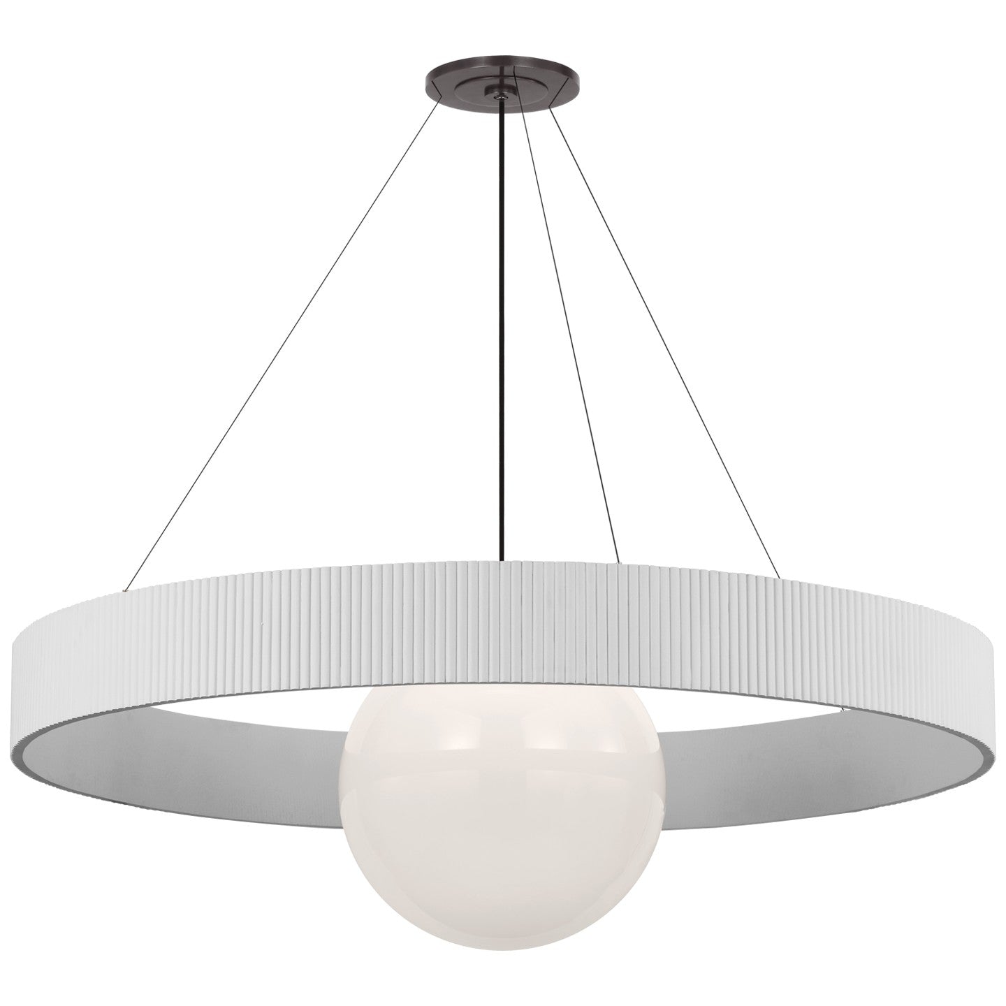 Visual Comfort Signature Canada - WS 5002BZ/WHT-WG - LED Chandelier - Arena - Bronze and White Glass